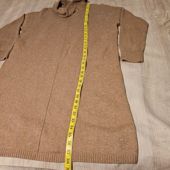 J. Jill Women's Sz: L Brown Long Soft Cowl Neck Knitted Pullover Sweater Dress - Picture 5 of 6